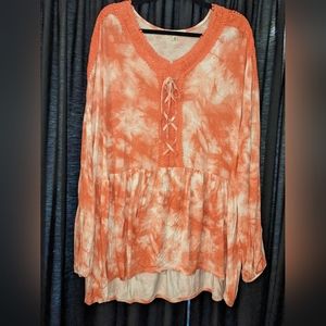 NWOT French Laundry Vintage bohemian-style hi/low tunic.